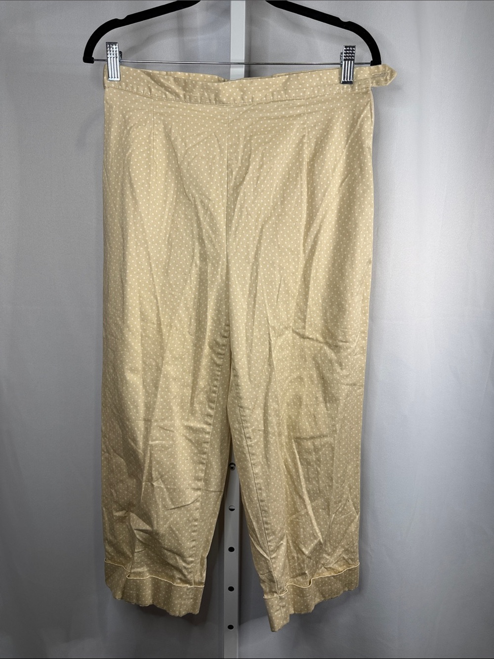 bill blass Cream Polka Dot Dress Pants